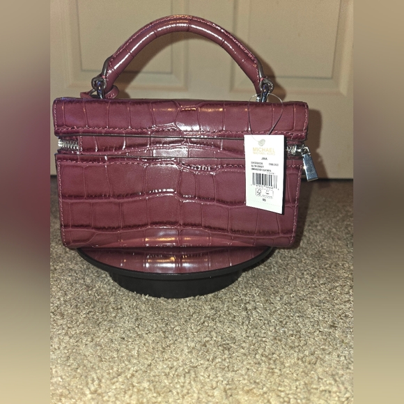 NWT Michael Kors Jana Leather Croc Embossed Crossbody Bag - Picture 5 of 11